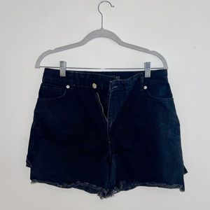 PLT Black Denim Shorts